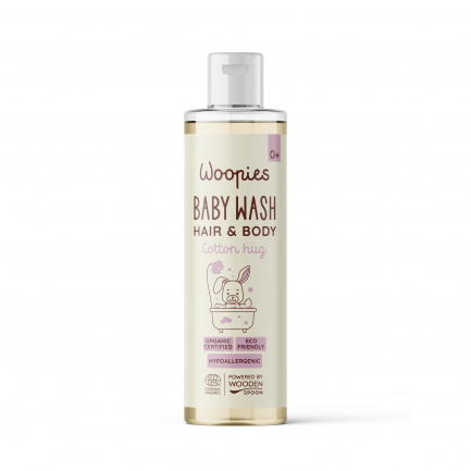 Wooden Spoon Woopies Cosmos Organic Бебешки измивен гел за коса и тяло 200 ml