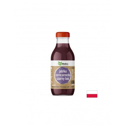 Ябълка + Касис + Черен бъз – Имуностимулант с витамин C, сок 300 ml