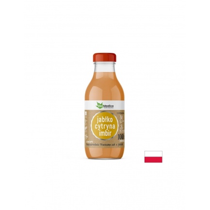 Ябълка + Лимон + Джинджифил – Имунна защита и свеж тонус, сок 300 ml
