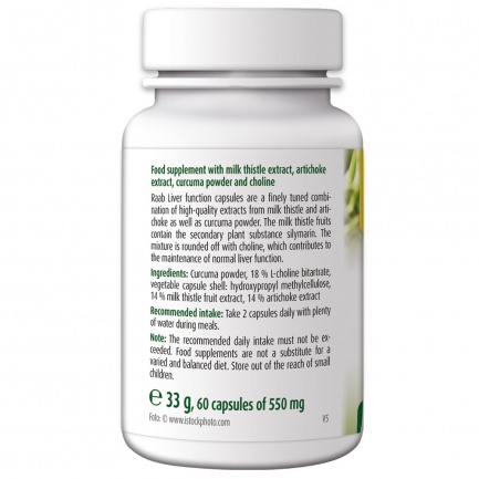 За Черен дроб – LIVER FUNCTION – Raab Vitalfood (60 капс)