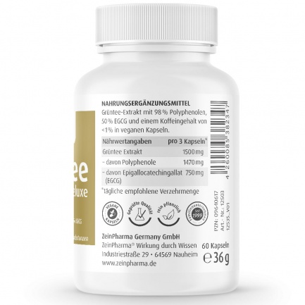 ЗЕЛЕН ЧАЙ / GREEN TEA Deluxe - ZeinPharma (60 капс)