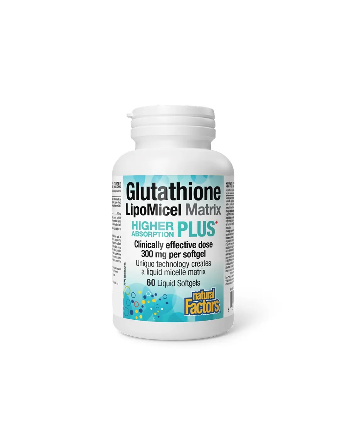 Glutathione LipoMicel Matrix - Глутатион с висока абсорбция (мощен  антиоксидант),300 mg, 60 софтгел капсули Natural Factors